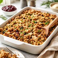 Leftover Turkey Stuffing Casserole