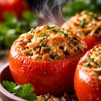 Leftovers Stuffed Tomatoes