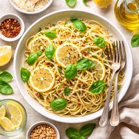 Lemon and Basil Linguine