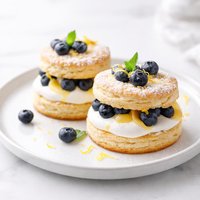 Lemon and Blueberry Shortcakes
