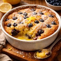 Lemon and Blueberry Surprise Pudding