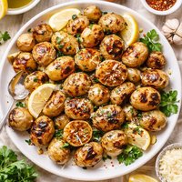 Lemon and Garlic Grilled Baby Potatoes