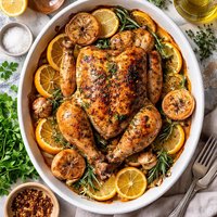 Lemon and Garlic Roast Chicken