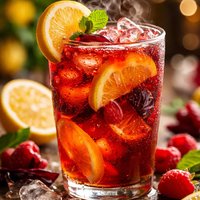 Lemon and Red Zinger Iced Tea