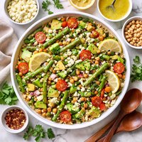 Lemon Asparagus Brown Rice Salad