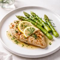 Lemon Asparagus Chicken with Dill