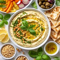 Lemon Basil Hummus Dip