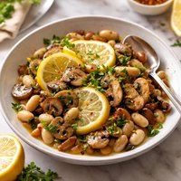 Lemon Beans and Mushrooms
