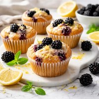 Lemon Blackberry Muffins