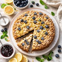 Lemon Blueberry Streusel Cake
