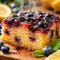 Lemon Blueberry Upside Down Cake