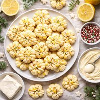 Lemon Cheese Spritz Cookies for Christmas