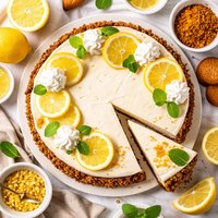 Lemon Cheesecake with Gingersnap Crust