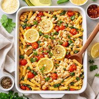 Lemon Chicken and Pasta Bake Oamc