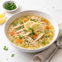 Lemon Chicken Rice Soup