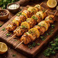 Lemon Chicken Skewers Kabobs