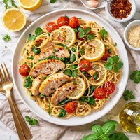 Lemon Chicken Spaghetti