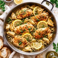 Lemon Chicken with Artichokes and Capers