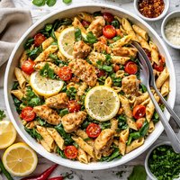 Lemon Chili Chicken with Penne