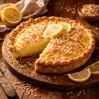 Lemon Coconut Custard Pie