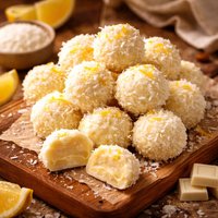 Lemon Coconut White Chocolate Truffles