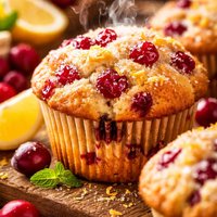 Lemon Cranberry Muffins
