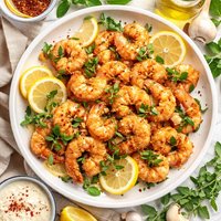 Lemon Fried Shrimp with Marjoram