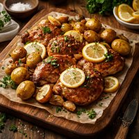Lemon Garlic Chicken and Potatoes