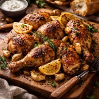 Lemon Garlic Chicken Greece Kotopoulo Skorthato