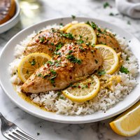 Lemon Garlic Chicken with Rice