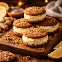 Lemon Gingerbread Ice Cream Sandwich