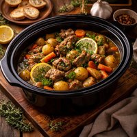 Lemon Herb Veal Stew Crock Pot