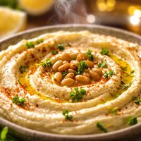 Lemon Hummus with Pine Nuts