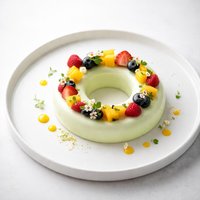 Lemon Lime Ring with Berries and Mango