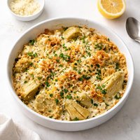 Lemon Parmigiano Artichoke Casserole