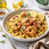 Lemon Pepper Shrimp Linguine