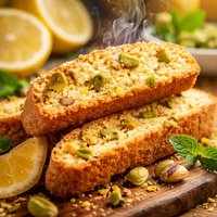 Lemon Pistachio Biscotti