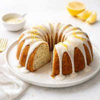 Lemon Poppy Seed Bundt Cake with Lemony Glaze