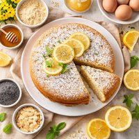 Lemon Poppy Seed Passover Sponge Cake