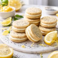 Lemon Poppy Seed Sandwich Cookies