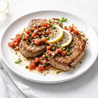 Lemon Pork Chops with Salsa
