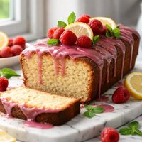 Lemon Pound Cake with Chambord Glaze