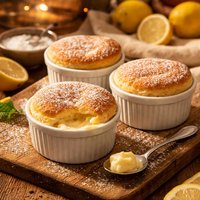 Lemon Pudding Souffles