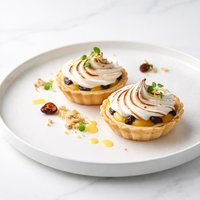 Lemon Raisin Meringue Tartlets