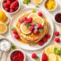 Lemon Raspberry Pancakes