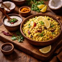 Lemon Rice with Coconut Chutney