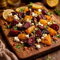 Lemon Roasted Beets with Feta