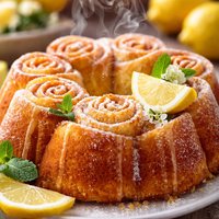 Lemon Rose Bundt Cake