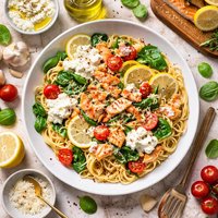 Lemon Salmon and Ricotta Pasta