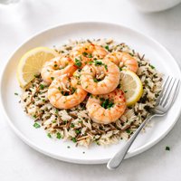 Lemon Shrimp and Wild Rice